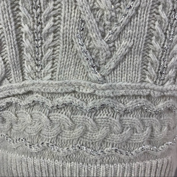 Sundance lambswool cable sweater with metallic threading - Picture 9 of 10
